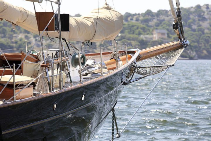luxury old sailboat sibenik harbour croatia
