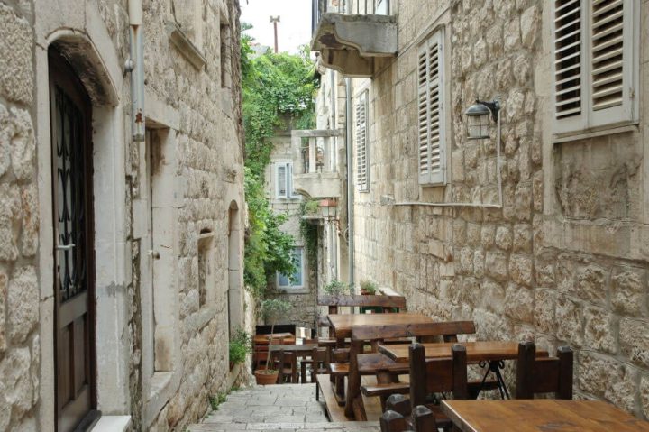 street in korcula croatia