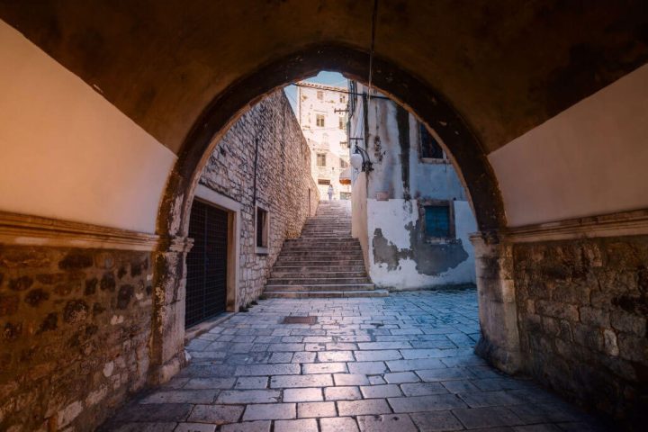 street in sibenik croatia